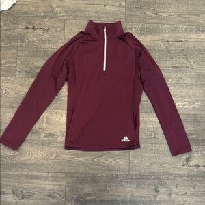 adidas Maroon Quarter-Zip Jacket